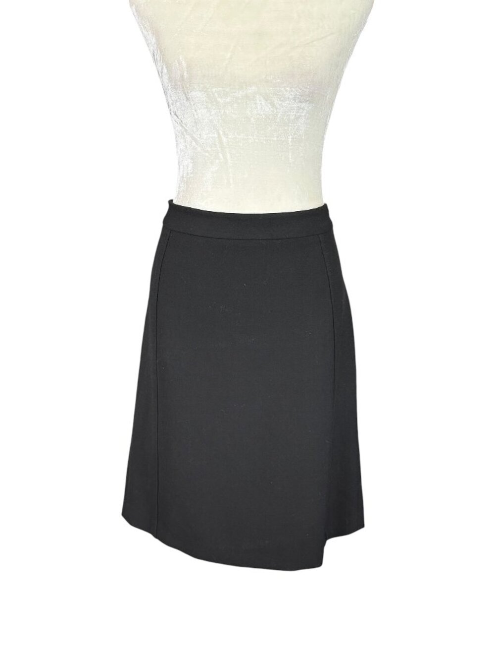 Halogen black straight pencil skirt stretchy fully lined zip closure women's 14